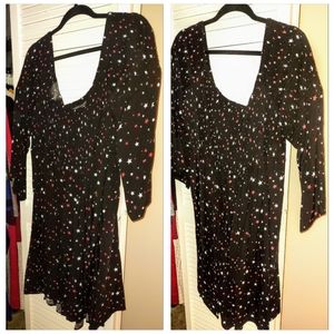 Torrid Off the Shoulder Black Star Dress